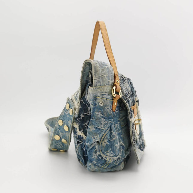 Louis Vuitton Postie Patchwork Monogram Denim Blue Messenger Bag