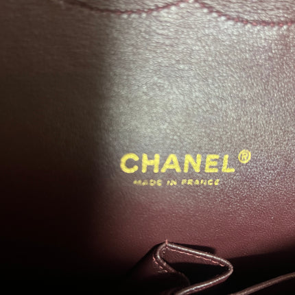 Chanel Classic Flap Maxi 2011 Black Lambskin Leather Double Flap with Gold Hardware