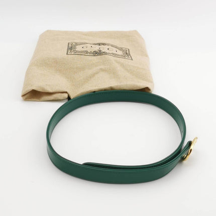 Gucci Jackie 1961 Green Leather Bag Small with Adjustable Strap