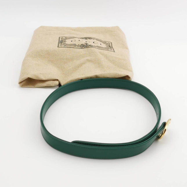 Gucci Jackie 1961 Green Leather Bag Small with Adjustable Strap