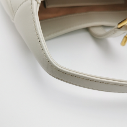 Gucci Jackie 1961 Mini Leather Bag with Adjustable Strap Size White