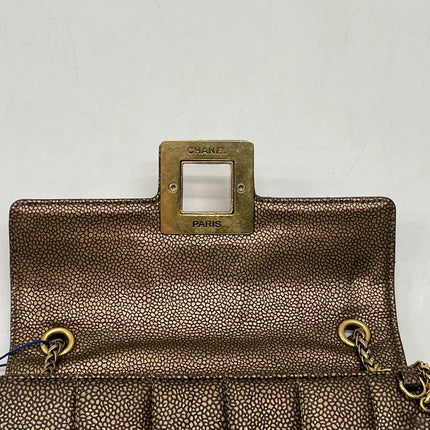 Chanel Paris Byzance Limited Edition Gold Caviar Leather Black Jewel Lock