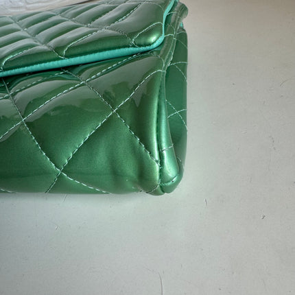 Sold Chanel Envelope Clutch with Chains 2013 Shoulder Bag Apple Green Patent Leather