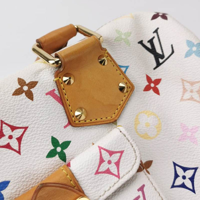 Louis Vuitton x Takashi Murakami Speedy 30 Lock White Multicolor