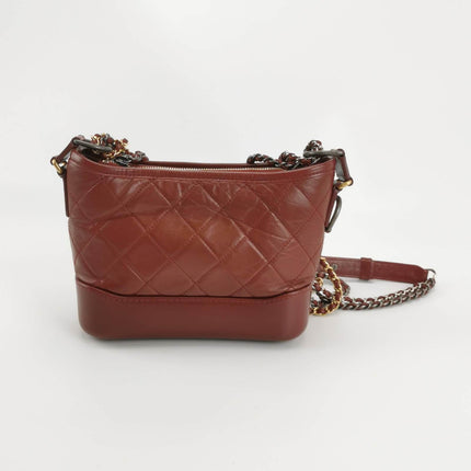 Sold Chanel Gabrielle Hobo 2018 Burgundy Leather Small Crossbody Bag