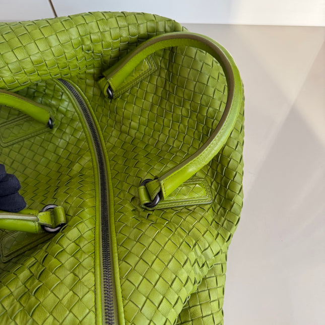 Bottega Veneta Maxi Convertible Tote Bag Hobo Green Leather Two-way Carry 52cm