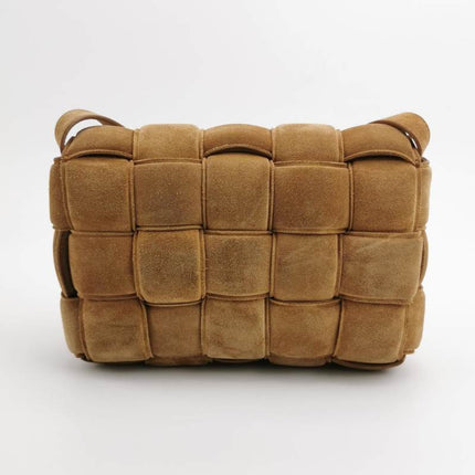 Bottega Veneta Padded Cassette Suede Leather Light Brown Beige