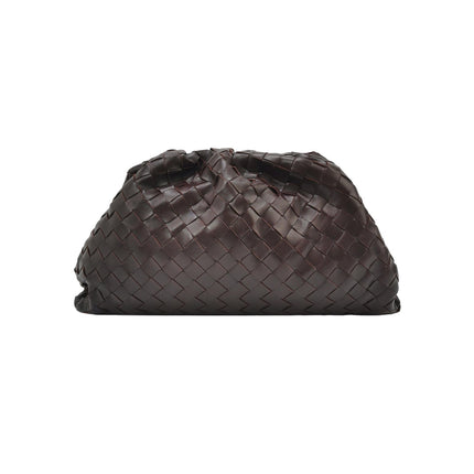 Bottega Veneta Pouch Large Intrecciato Dark Chocolate Brown Calfskin Leather