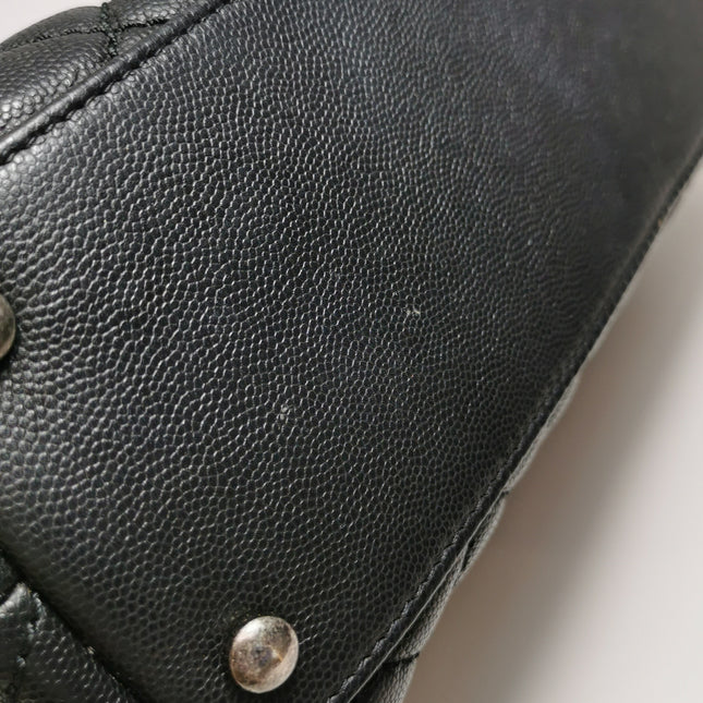 Chanel Coco Handle Medium Black Caviar Leather Silver Hardware, 2016