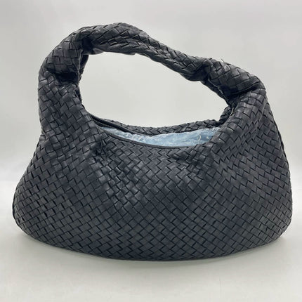 Bottega Veneta Veneta Hobo Black Leather Bag Large 48cm