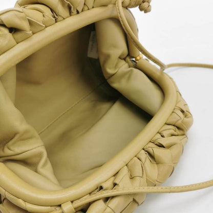 Bottega Veneta Pouch Mini Beige Leather