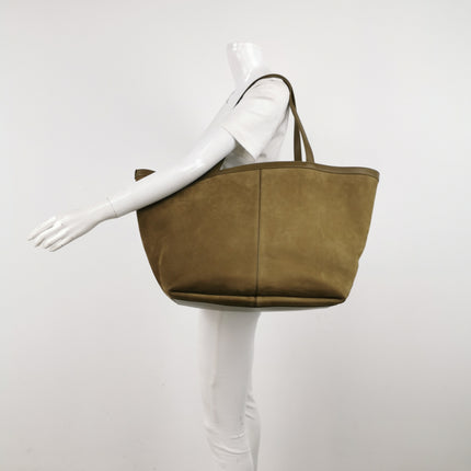 Bottega Veneta Cabat Tote Olive Green Suede Leather 38cm