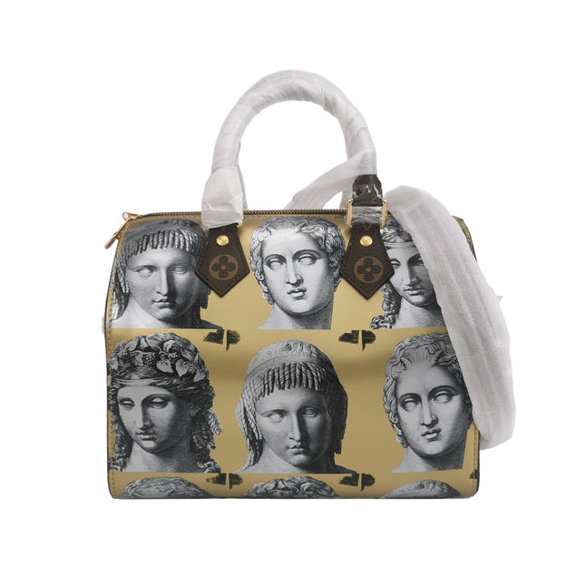 Louis Vuitton Speedy 25 Bandouliere Fornasetti Museum Gold-Luxbags