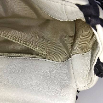 Chanel Lambskin Jumbo Canebiers Net Knots Flap White, 2011