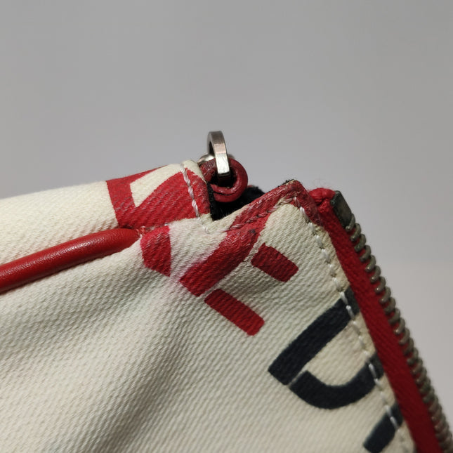 Dior Saddle Mini Classic Hardcore by John Galliano White Canvas Silver Hardware