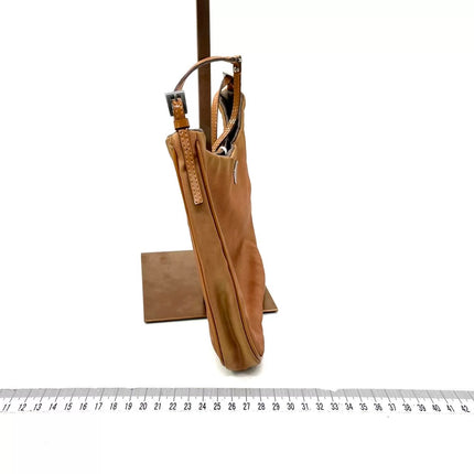 Prada Cleo Caramel Brown Nylon Shoulder Bag