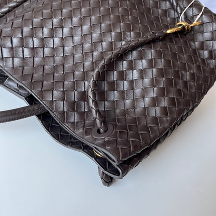 Bottega Veneta Andiamo Large Dark Chocolate Brown Handbag