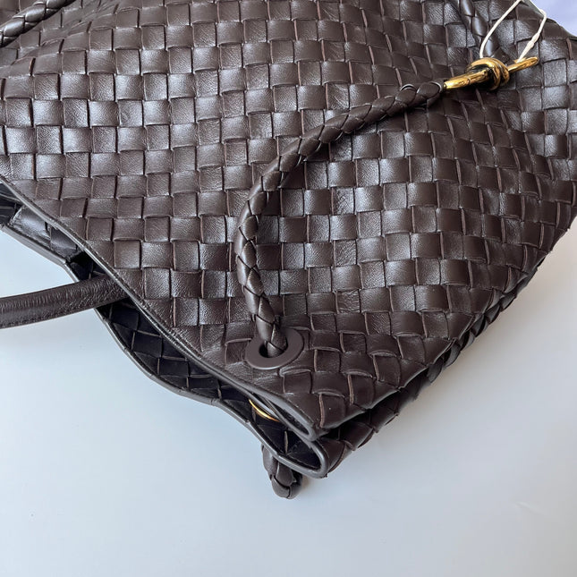 Bottega Veneta Andiamo Large Dark Chocolate Brown Handbag