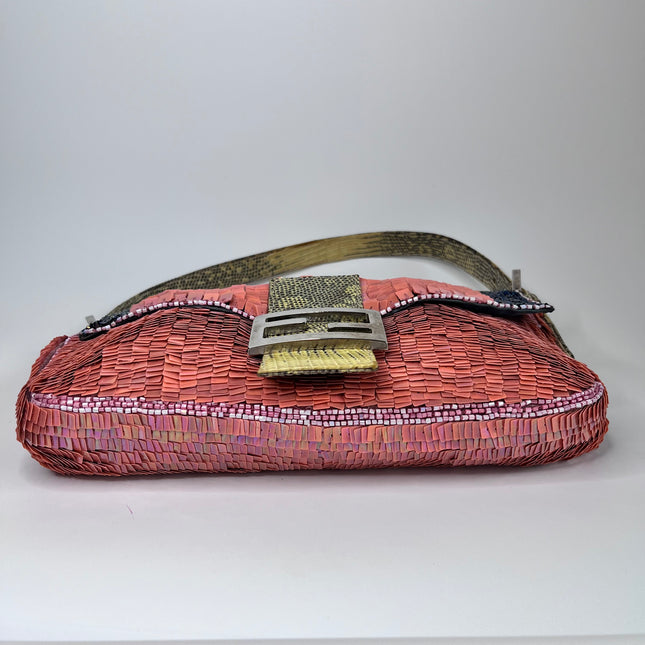 Sold Fendi Baguette Pink Glitter sequins