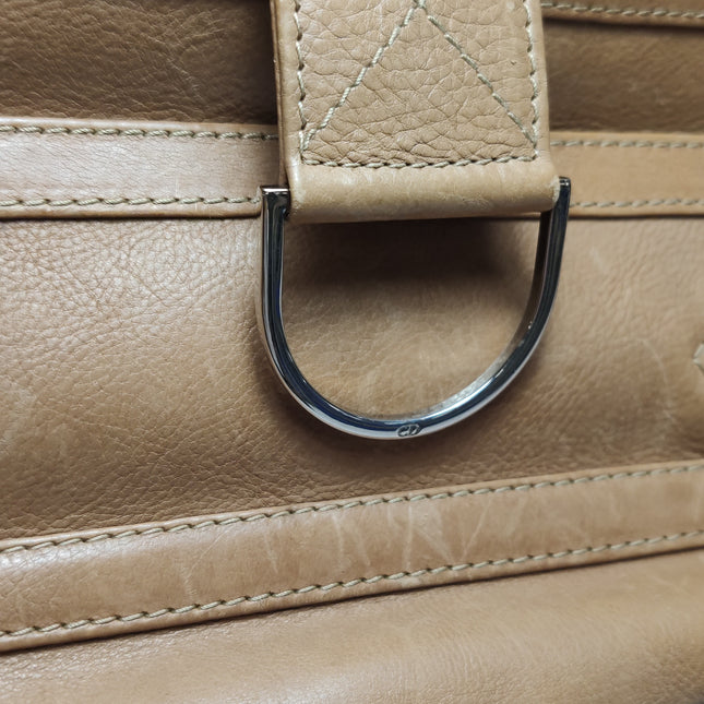 Dior Flight Medium Tan Brown Calfskin Leather Shoulder Bag