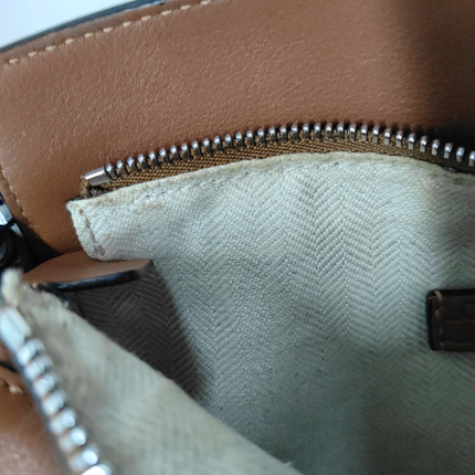 Loewe Puzzle Mini Caramel Tan Calfskin Leather Crossbody Bag