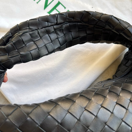 Bottega Veneta Jodie Small Black Lambskin Leather Silver Hardware