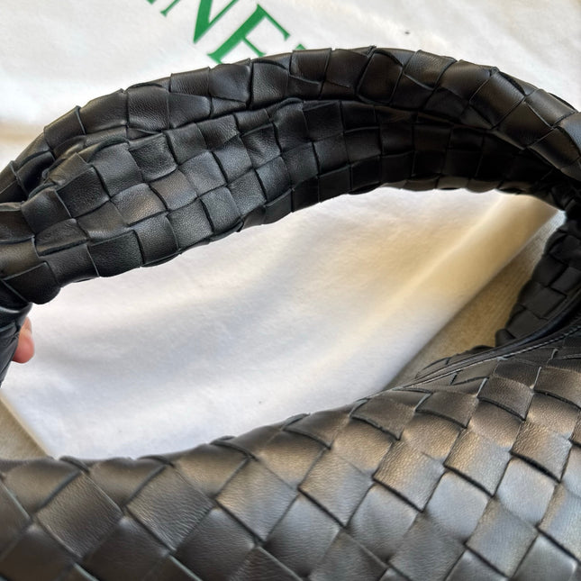 Bottega Veneta Jodie Small Black Lambskin Leather Silver Hardware