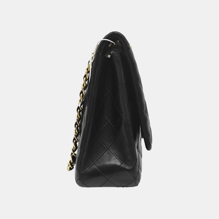 Chanel Classic Flap Maxi 2009 Black Lambskin Leather Single Flap with Gold Hardware