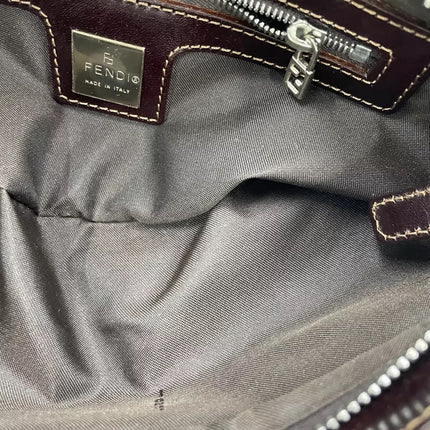 Sac bandoulière Fendi Lemon Yellow perlé à ouverture supérieure