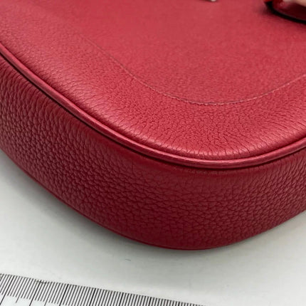 Gucci Jackie 1961 Medium Red Graind Leather Gold Hardware