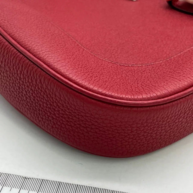 Gucci Jackie 1961 Medium Red Graind Leather Gold Hardware