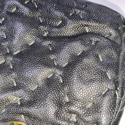 Chanel Wild Stitch Medium Black Calfskin Leather Flap Bag Gold Hardware, 2011