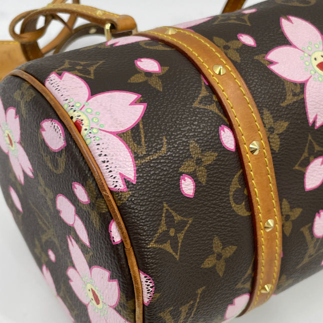 Louis Vuitton x Takashi Murakami Papillon 28 Cherry Blossom Monogram Handbag
