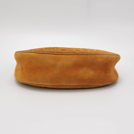 Sold Celine Ava Hobo Pumpkin Caramel Brown Suede Leather Vintage Shoulder Bag