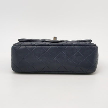 Chanel Classic Flap Mini 2020 Navy Lambskin Leather Silver Hardware