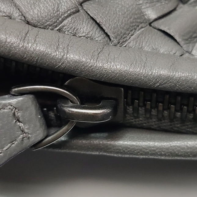 Bottega Veneta Veneta Hobo Dark Grey Leather Bag Maxi 55cm