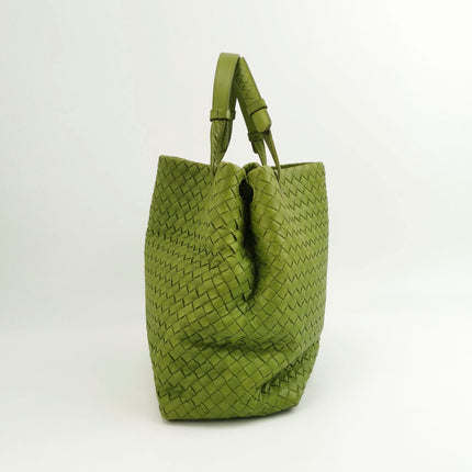 Bottega Veneta Garda Avocado Green Intrecciato Nappa Leather Large 33cm