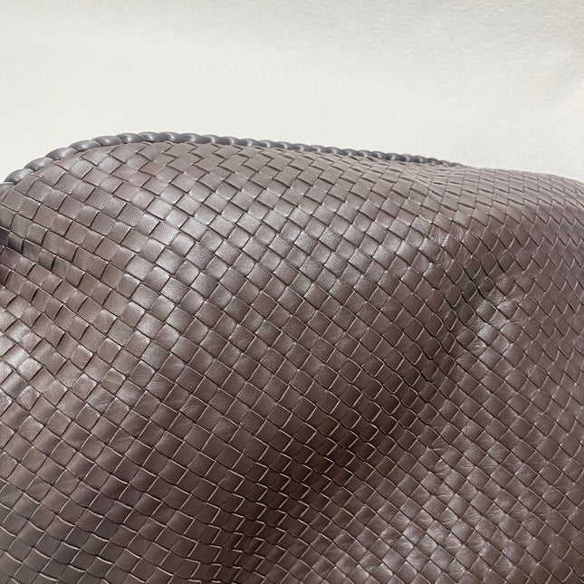 Bottega Veneta Hobo Bag Large Dark Chocolate Brown Lambskin leather 50cm