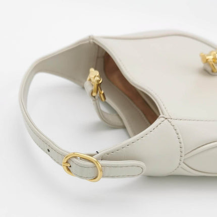 Gucci Jackie 1961 Mini Leather Bag with Adjustable Strap Size White
