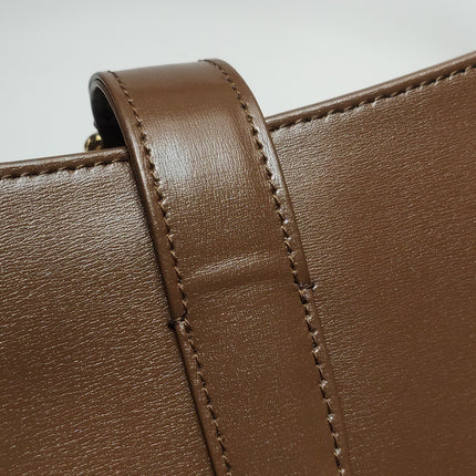 Gucci Jackie 1961 Small Brown Smooth Leather Bag