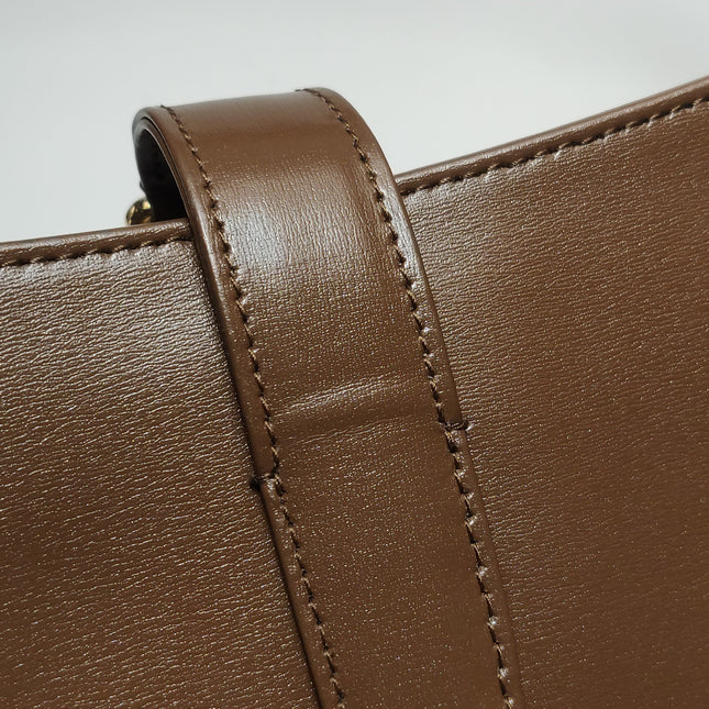 Gucci Jackie 1961 Small Brown Smooth Leather Bag
