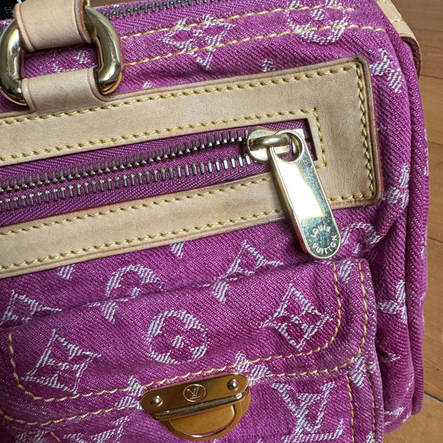 Louis Vuitton Denim Neo Speedy Boston Bag Pink