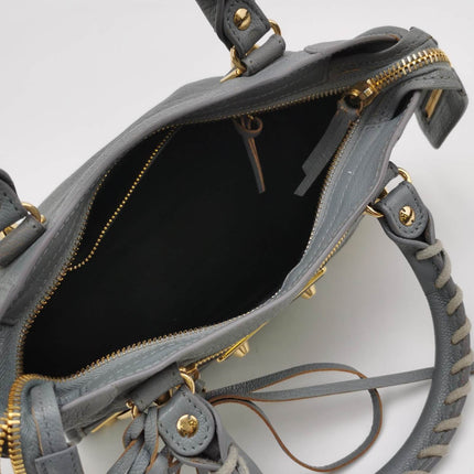 Sold Balenciaga City Bag Grey with Gold hardware Mini Crossbody Bag