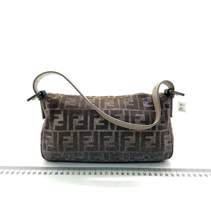 Fendi Baguette Iridescent Brown Zucca Print with Crystal Buckle