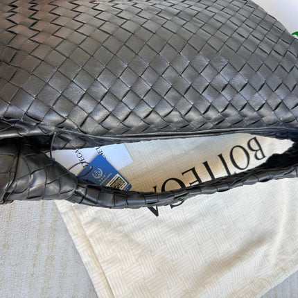 Bottega Veneta Jodie Small Black Lambskin Leather Silver Hardware