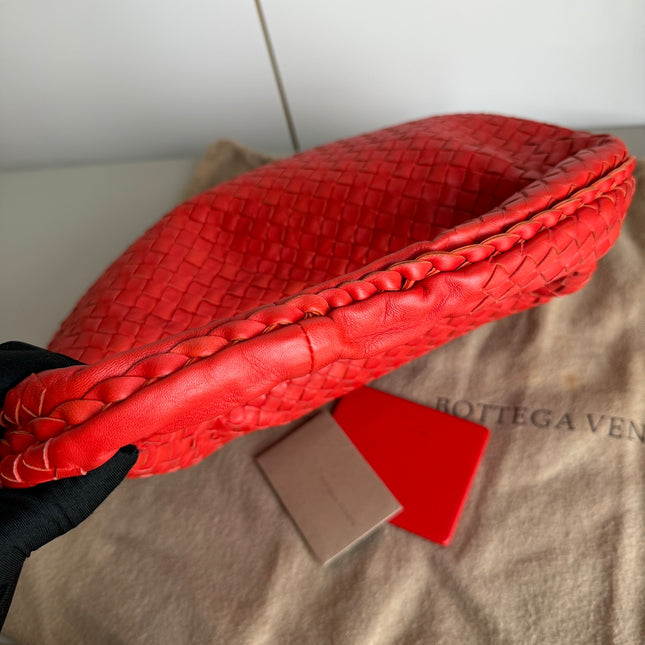 Bottega Veneta Hobo Bag leather Bright Red Medium 40cm