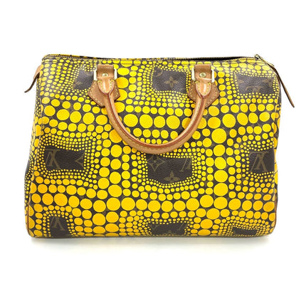Louis Vuitton Kusama Town Speedy 30 Yellow Top Handle Bag