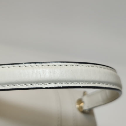 Bvlgari Serpenti Forever Small Leather Top Handle Crossbody Bag White