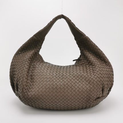 Bottega Veneta Belly Hobo Intreccio Leather Grey Large 54cm