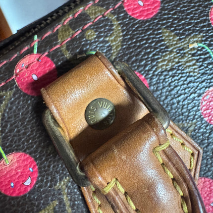 Sac bandoulière Louis Vuitton x Takashi Murakami Speedy 25 Cerises en Monogram